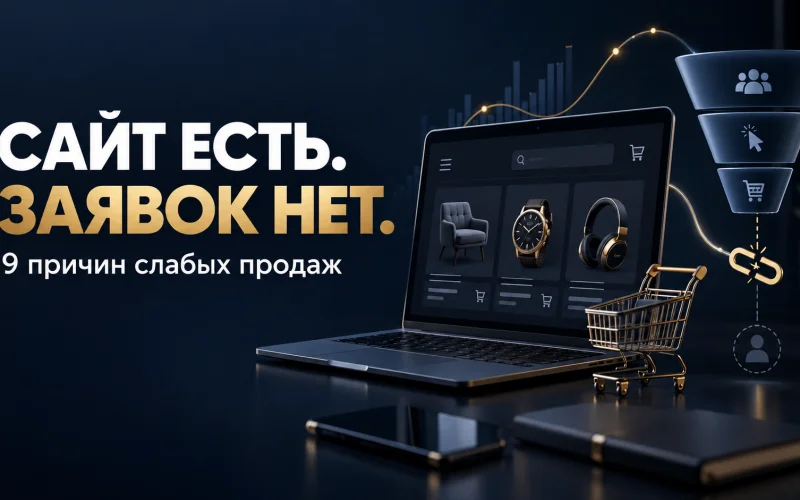 Владелец интернет-магазина анализирует причины отсутствия заявок